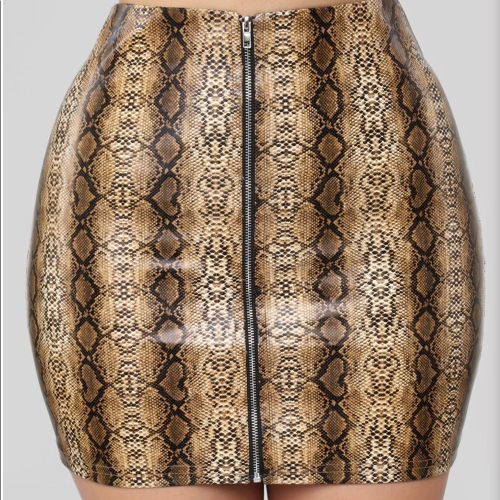 Snake Skin Mini Skirt